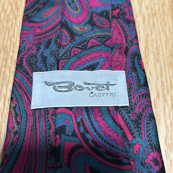 Vintage Bovet 100% Silk Paisley Neck Tie - Picture 3 of 6